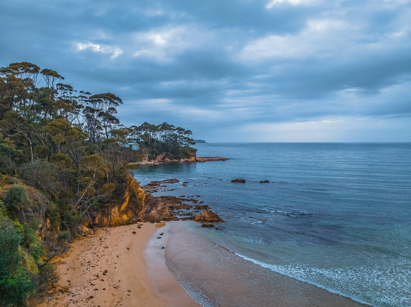 Cloudy Sunrise Seascape at Denhams Beach