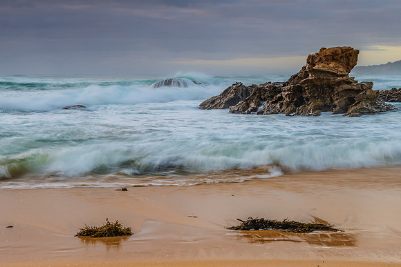 Rocks and waves - sunrise seascape at Bermagui