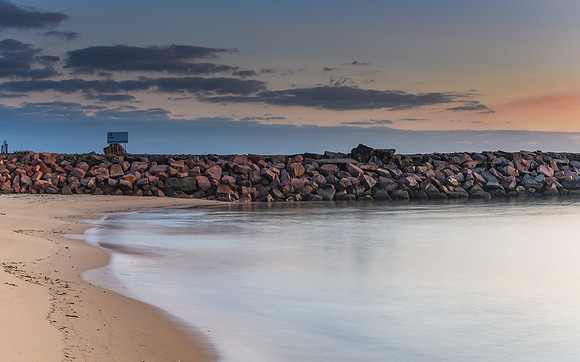 Shipwreck Walk Breakwall - Reverse Sunrise Seascape