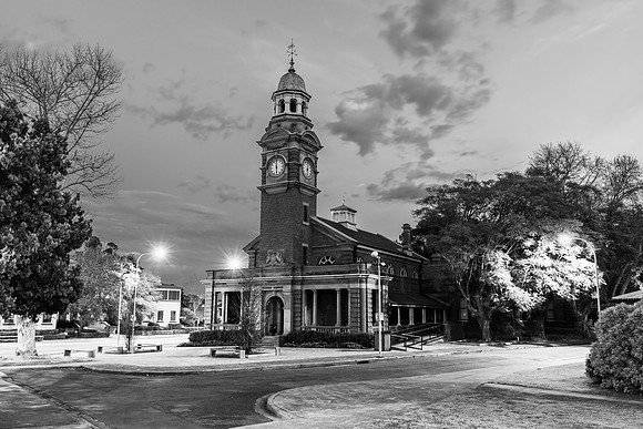 Maitland Court House in Black and White