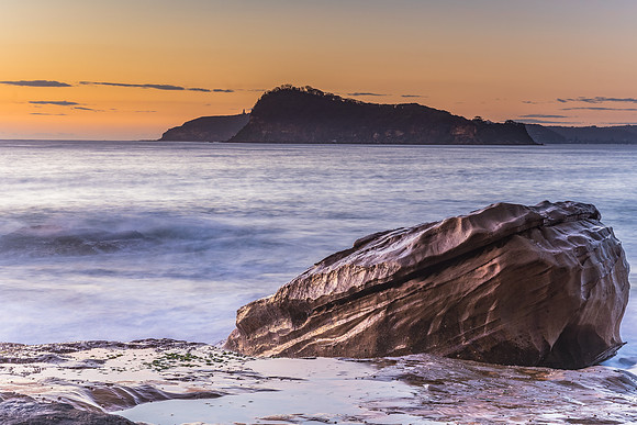 Coffee Bean Rock and Lion Island Seascape