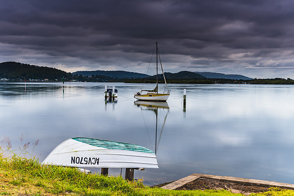 Boats, Clouds and Reflections on the Bay
