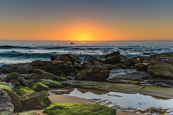 A Killcare Sunrise Seascape with Boat