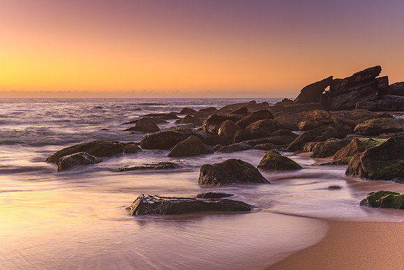 Rocky Sunrise Seascape