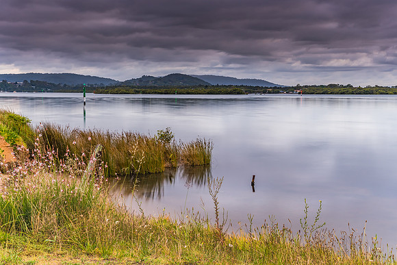 Early Morning Clouds and Reflections on the Bay