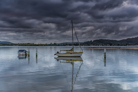 Early Morning Clouds and Reflections on the Bay