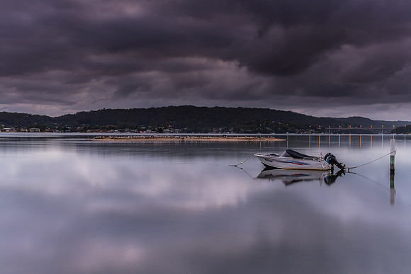 Early Morning Cloudy Waterscape