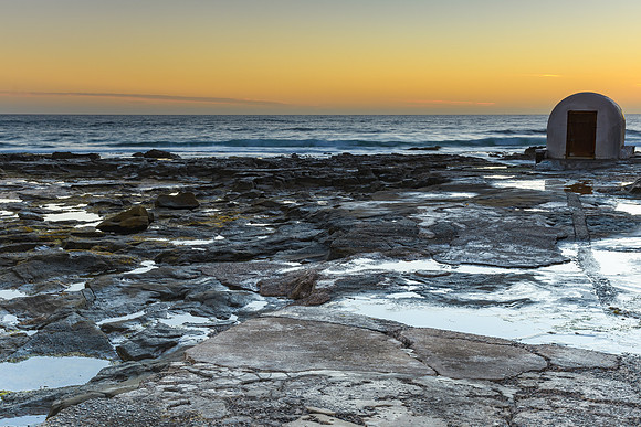 Newcastle Baths Pump House and Sunrise Seascape