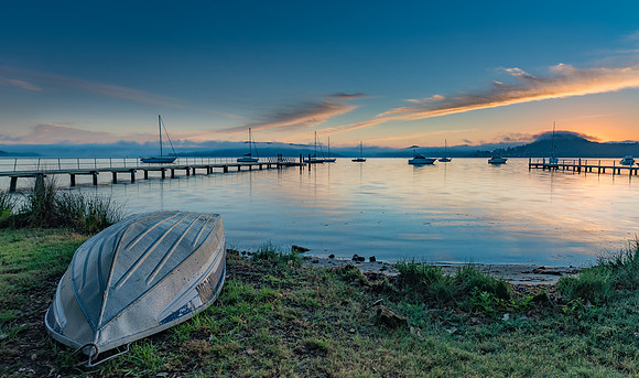 Sunrise and Low Clouds on the Bay