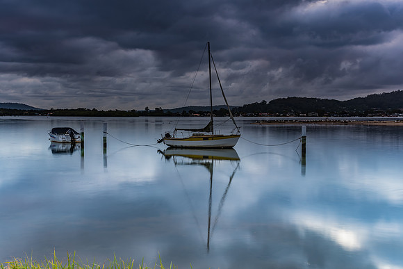 Early Morning Clouds and Reflections on the Bay