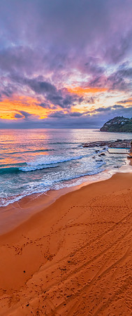 Northern Beaches Sunrise at the seaside with rain clouds