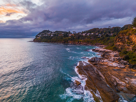 Northern Beaches Sunrise at the seaside with rain clouds
