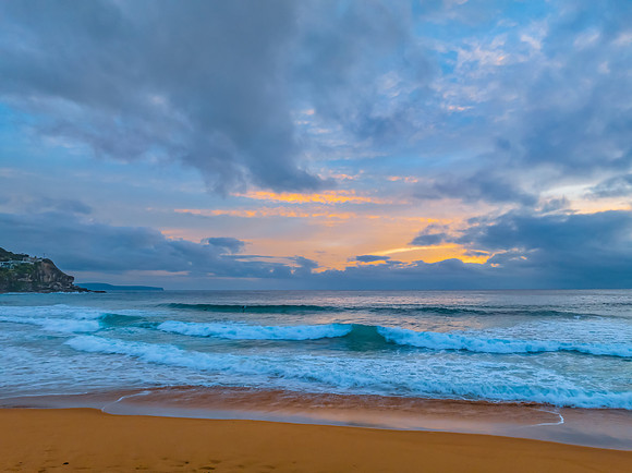 Northern Beaches Sunrise at the seaside with rain clouds