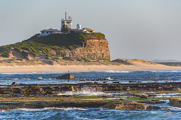 Nobbys Lighthouse Dawn Seascape