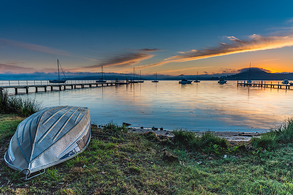 Sunrise and Low Clouds on the Bay