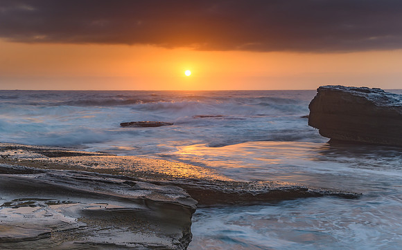An Atmospheric Sunrise Seascape