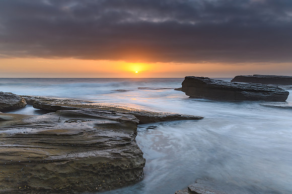 An Atmospheric Sunrise Seascape