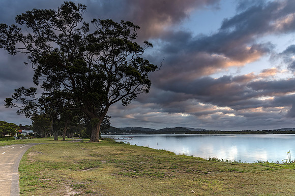 Early Morning Clouds and Reflections on the Bay