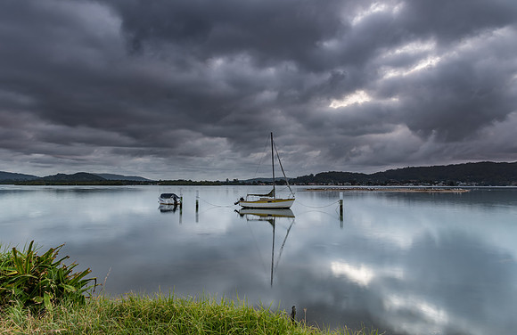 Early Morning Clouds and Reflections on the Bay