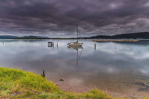 Early Morning Clouds and Reflections on the Bay