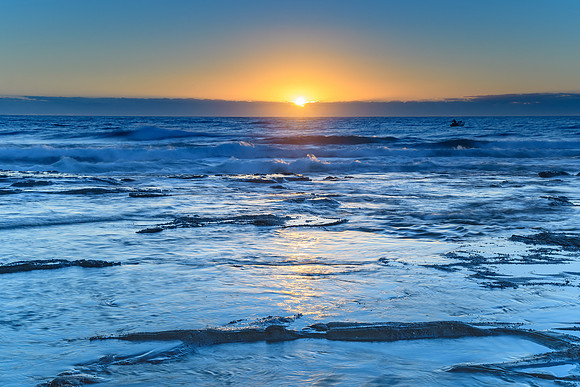 The Blues Sunrise Seascape