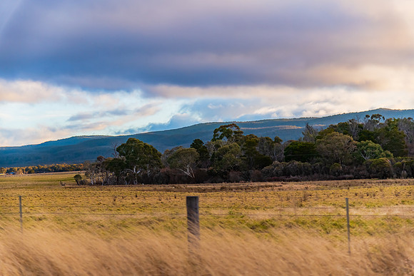 Late afternoon views over the countryside near Braidwood
