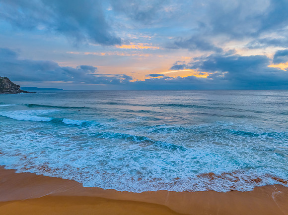 Northern Beaches Sunrise at the seaside with rain clouds