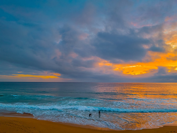 Northern Beaches Sunrise at the seaside with rain clouds