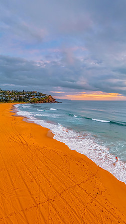 Northern Beaches Sunrise at the seaside with rain clouds
