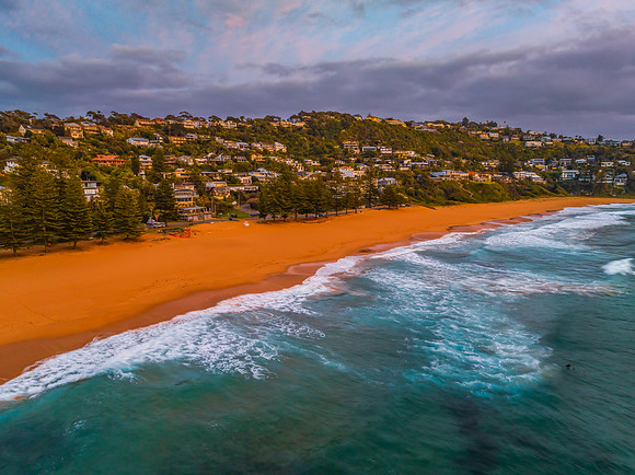 Northern Beaches Sunrise at the seaside with rain clouds