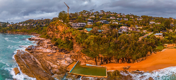 Northern Beaches Sunrise at the seaside with rain clouds