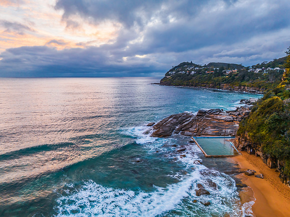 Northern Beaches Sunrise at the seaside with rain clouds