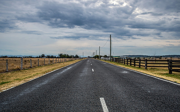 Rural Road and Overcast Sky