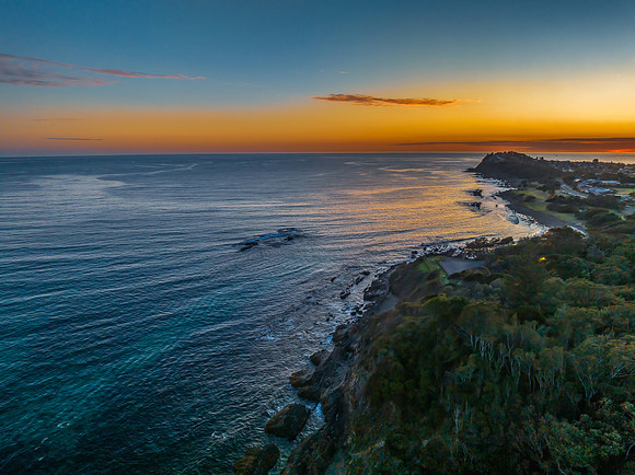 Sunrise seascape at Forster Beach