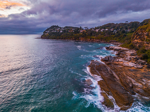 Northern Beaches Sunrise at the seaside with rain clouds