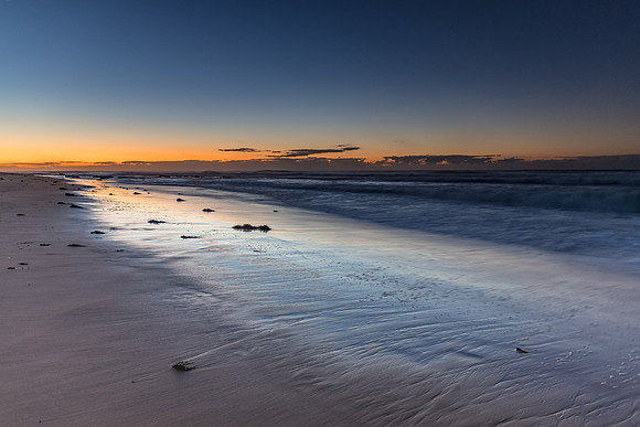 Clear Skies Dawn at the Beach Seascape