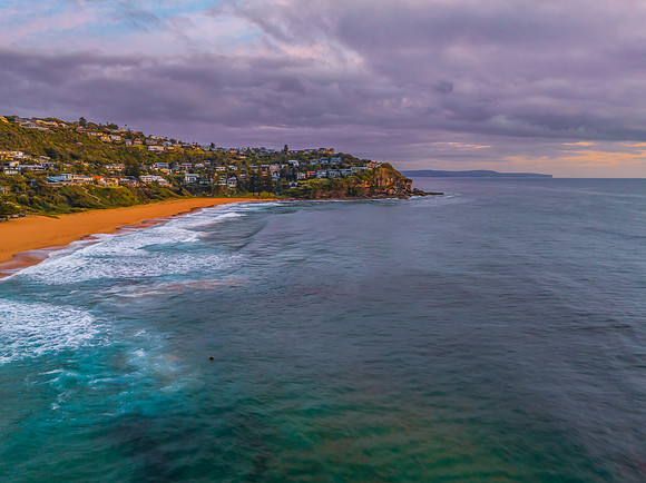 Northern Beaches Sunrise at the seaside with rain clouds