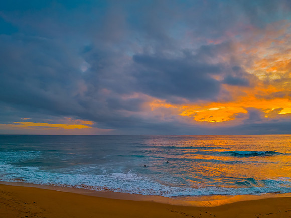 Northern Beaches Sunrise at the seaside with rain clouds
