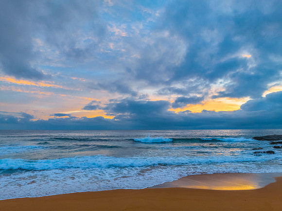 Northern Beaches Sunrise at the seaside with rain clouds