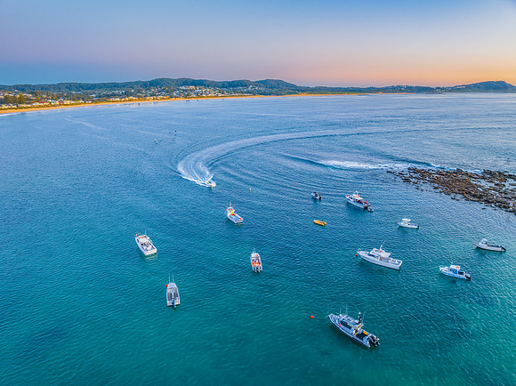 Calm and cool Spring sunrise over The Haven at Terrigal