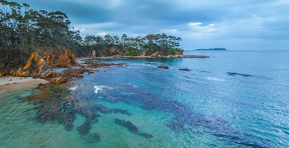 Cloudy Sunrise Seascape at Denhams Beach