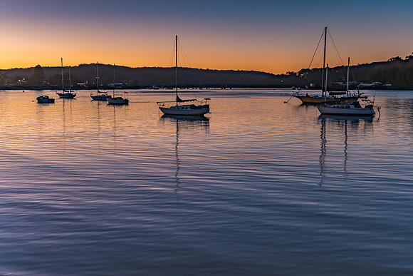 Clear Skies Sunrise over the Bay