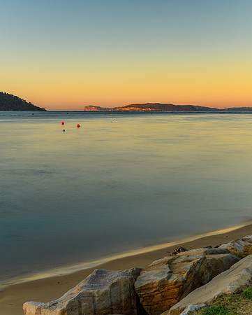 Clear Skies Sunrise over the Bay