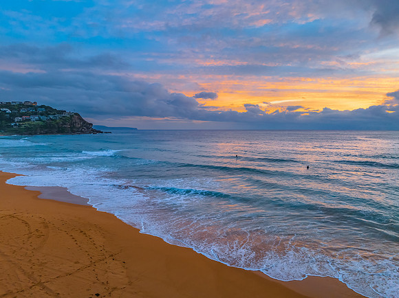 Northern Beaches Sunrise at the seaside with rain clouds