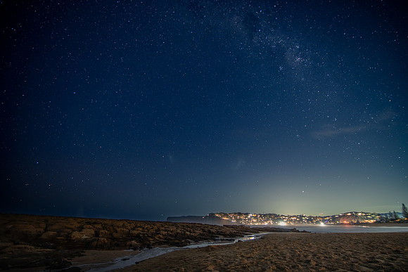 Starry night sky and the Milky Way Galaxy
