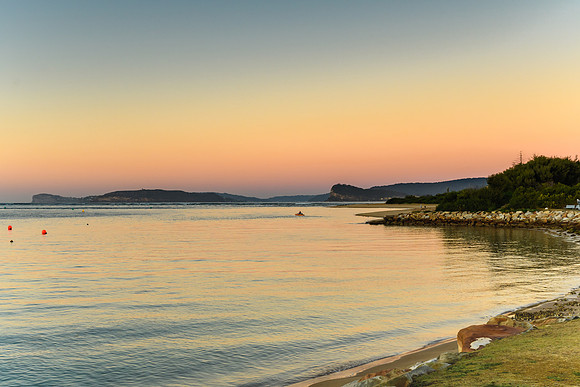 Clear Skies Sunrise over the Bay