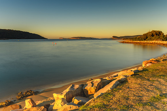 Clear Skies Sunrise over the Bay