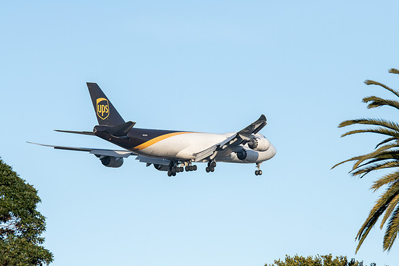N610UP - Boeing 747-8F - UPS Aircraft in the blue sky