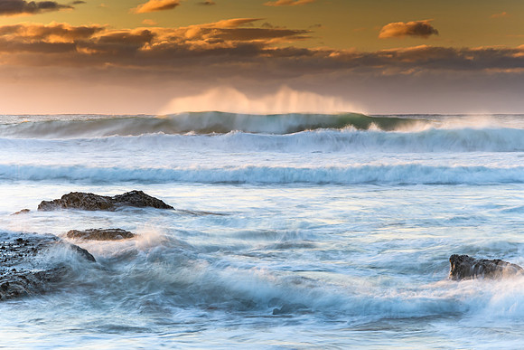 Turbulent Seas at Malua Bay - Sunrise Seascape
