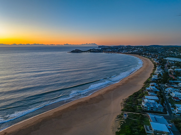 Summer sunrise at the seaside lagoon